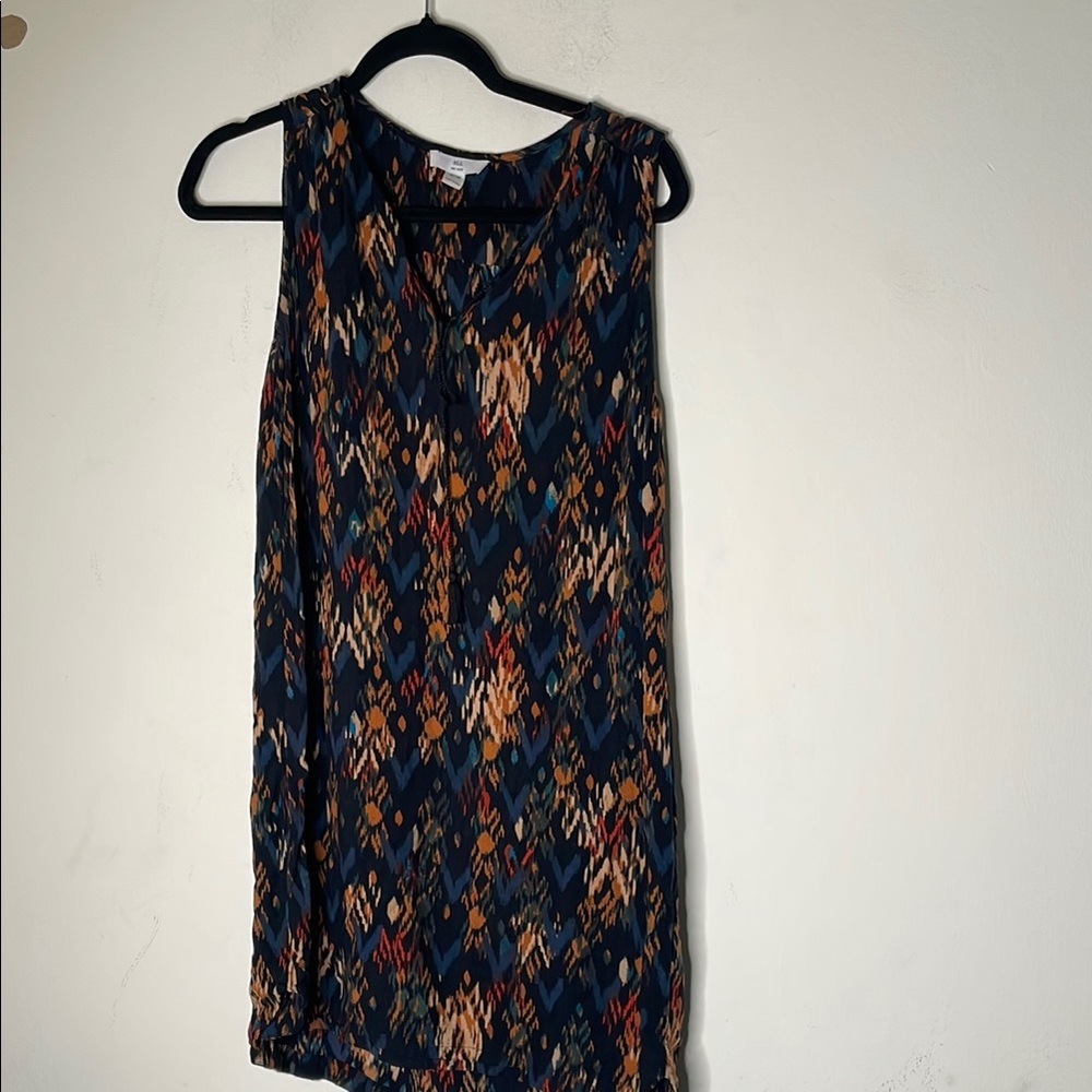 BLL Blue and Orange Sleeveless Sheath Mini Dress​